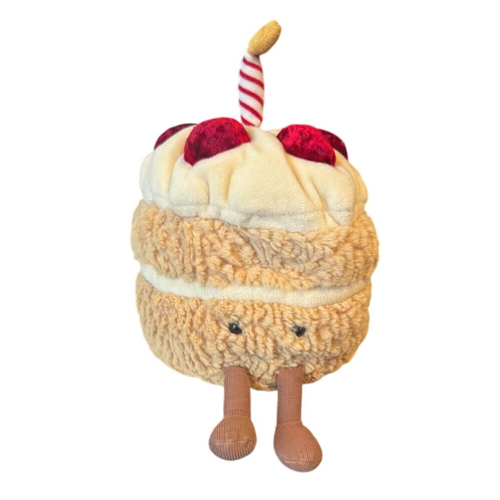 Jellycat Birthday Cake Plush Stuffed Toy Amuseable Cake Candle Plushie 6.3"